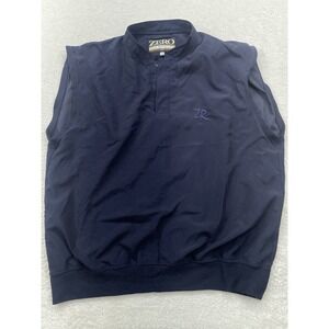 Zero Restriction Vest Mens Large Blue Golf 1/4 Zip Pullover Made USA Embroidered